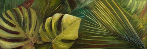 Green for Ever I White Modern Wood Framed Art Print with Double Matting by Pinto, Patricia