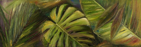 Green for Ever II Black Ornate Wood Framed Art Print with Double Matting by Pinto, Patricia