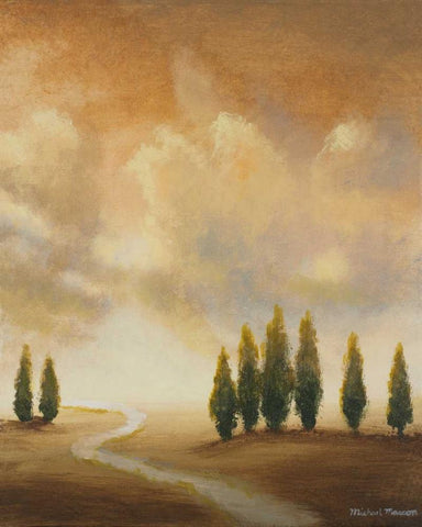 Open Sky I Black Ornate Wood Framed Art Print with Double Matting by Marcon, Michael