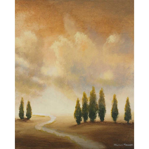 Open Sky I Gold Ornate Wood Framed Art Print with Double Matting by Marcon, Michael