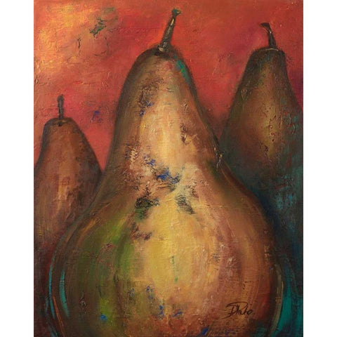 Pear I Gold Ornate Wood Framed Art Print with Double Matting by Pinto, Patricia