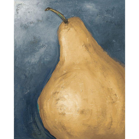 Pear Black Modern Wood Framed Art Print by Pinto, Patricia