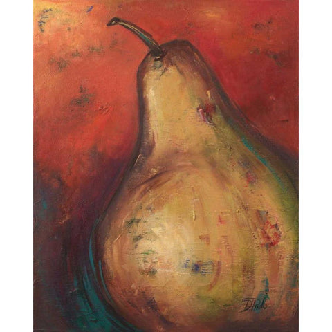 Pear II Black Modern Wood Framed Art Print by Pinto, Patricia
