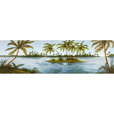 Cool Tropics I Gold Ornate Wood Framed Art Print with Double Matting by Marcon, Michael
