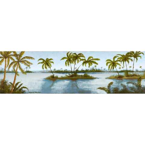 Cool Tropics II Black Modern Wood Framed Art Print by Marcon, Michael