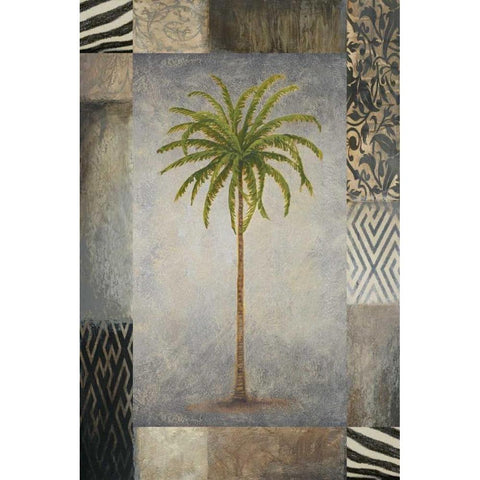 Sun Palm II Gold Ornate Wood Framed Art Print with Double Matting by Marcon, Michael