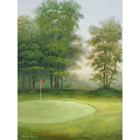 Amacoy Green I White Modern Wood Framed Art Print by Marcon, Michael