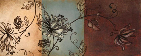 Translucent Garden - With Teal I White Modern Wood Framed Art Print with Double Matting by Loreth, Lanie