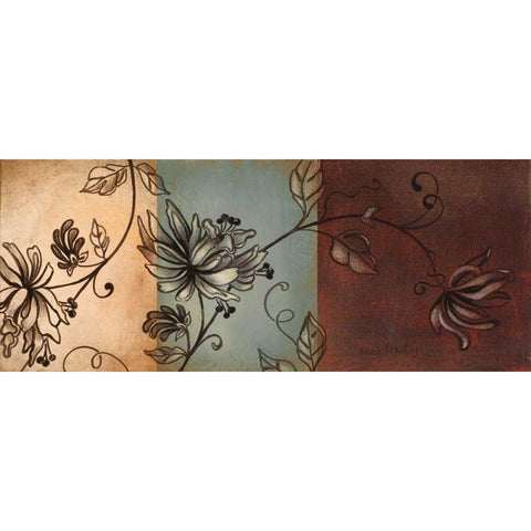 Translucent Garden - With Teal I Black Modern Wood Framed Art Print by Loreth, Lanie