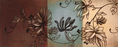 Translucent Garden - With Teal II Black Ornate Wood Framed Art Print with Double Matting by Loreth, Lanie