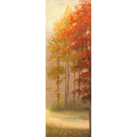 Fall Trees I Gold Ornate Wood Framed Art Print with Double Matting by Marcon, Michael