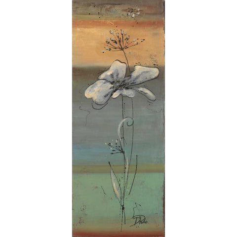 Spring Flowers II White Modern Wood Framed Art Print by Pinto, Patricia