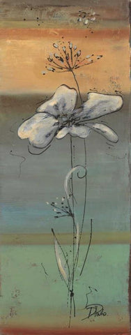 Spring Flowers II White Modern Wood Framed Art Print with Double Matting by Pinto, Patricia