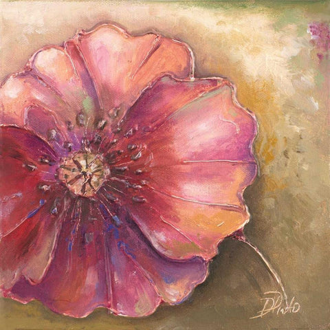 Pink Accent I White Modern Wood Framed Art Print by Pinto, Patricia