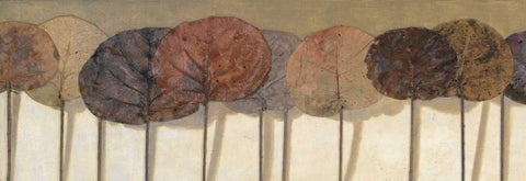 Leaves Show I Black Ornate Wood Framed Art Print with Double Matting by Pinto, Patricia