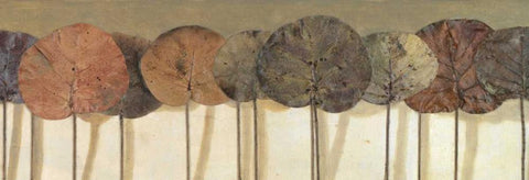 Leaves Show II White Modern Wood Framed Art Print with Double Matting by Pinto, Patricia