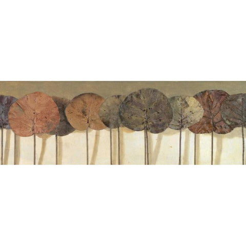 Leaves Show II Gold Ornate Wood Framed Art Print with Double Matting by Pinto, Patricia