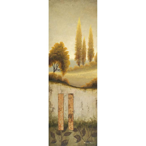 Beyond the Village White Modern Wood Framed Art Print by Marcon, Michael