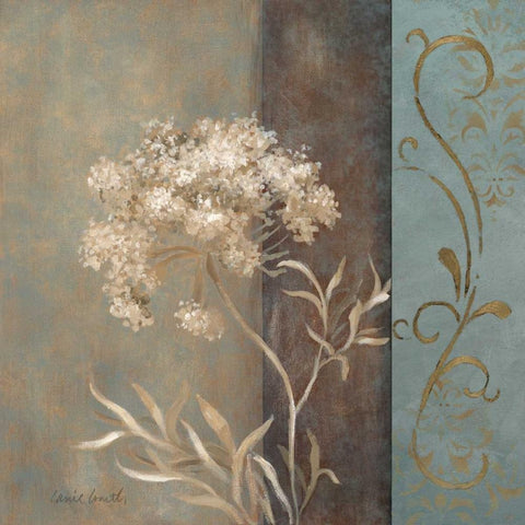 Delicate Beauty in Blue II Gold Ornate Wood Framed Art Print with Double Matting by Loreth, Lanie