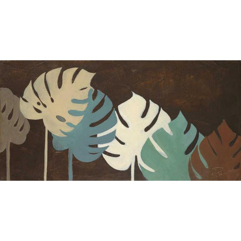 My Fashion Leaves II Black Modern Wood Framed Art Print by Pinto, Patricia