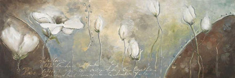 Magic Garden I White Modern Wood Framed Art Print with Double Matting by Pinto, Patricia