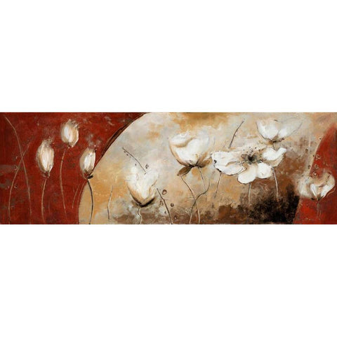 Red Magic Garden II Black Modern Wood Framed Art Print by Pinto, Patricia