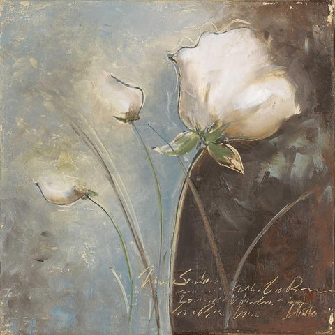 Magic Garden III White Modern Wood Framed Art Print with Double Matting by Pinto, Patricia