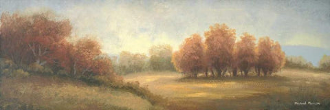 In a Distant Season I White Modern Wood Framed Art Print with Double Matting by Marcon, Michael