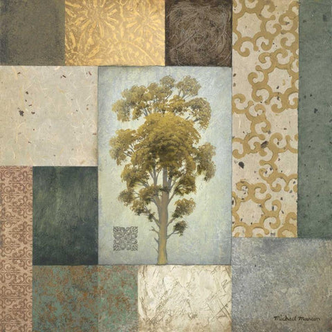 Dezo Tree I Black Modern Wood Framed Art Print by Marcon, Michael