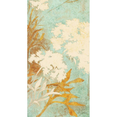 Among the Flowers Gold I White Modern Wood Framed Art Print by Loreth, Lanie