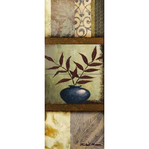 Vase Ornament II Black Modern Wood Framed Art Print with Double Matting by Marcon, Michael