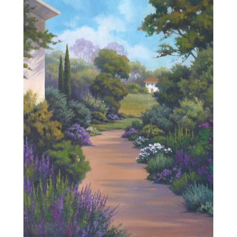 Garden Path I Black Modern Wood Framed Art Print by Rhyan, Vivien