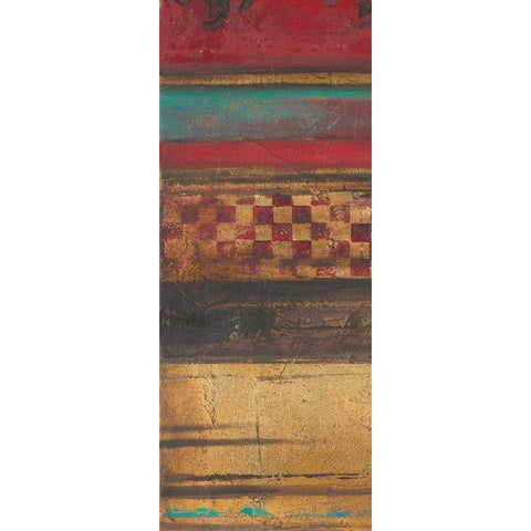 Red Eclectic IV Gold Ornate Wood Framed Art Print with Double Matting by Pinto, Patricia