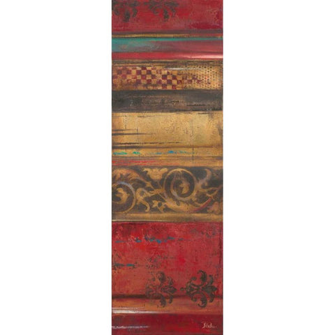 Eclecticism on Red Gold Ornate Wood Framed Art Print with Double Matting by Pinto, Patricia