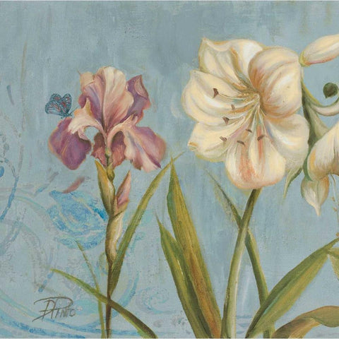 The Garden in Blue I White Modern Wood Framed Art Print by Pinto, Patricia