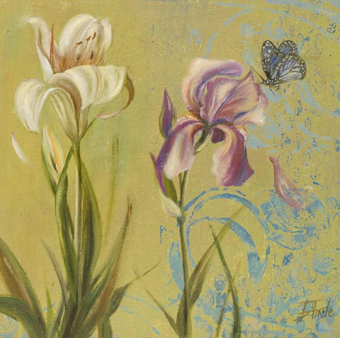 The Garden in Green II White Modern Wood Framed Art Print with Double Matting by Pinto, Patricia