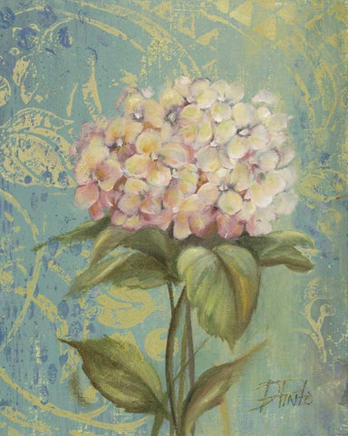 The Garden Flower II Black Ornate Wood Framed Art Print with Double Matting by Pinto, Patricia