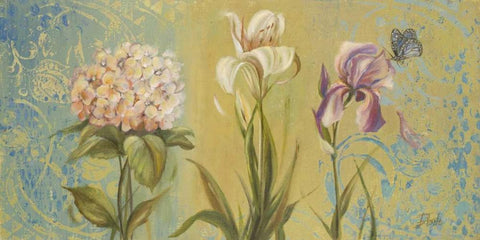 The Garden II White Modern Wood Framed Art Print with Double Matting by Pinto, Patricia