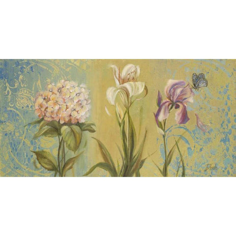 The Garden II Black Modern Wood Framed Art Print with Double Matting by Pinto, Patricia