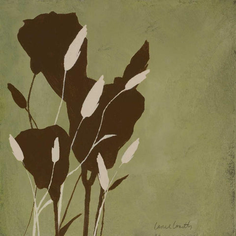 Fleur ting Silhouettes IV White Modern Wood Framed Art Print by Loreth, Lanie