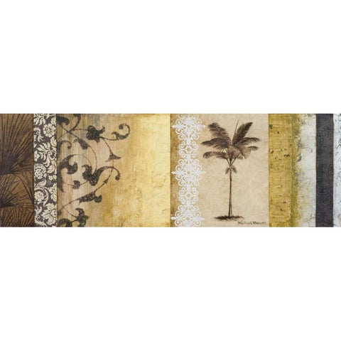 Decorative Palm I White Modern Wood Framed Art Print by Marcon, Michael