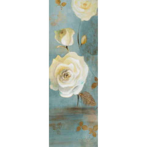 Late Summer Roses Black Modern Wood Framed Art Print with Double Matting by Loreth, Lanie