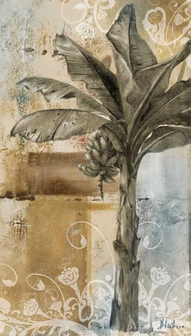 Palm and Ornament II Black Ornate Wood Framed Art Print with Double Matting by Pinto, Patricia