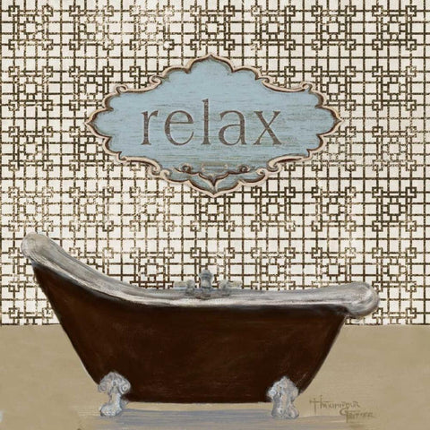 Relax White Modern Wood Framed Art Print by Hakimipour-Ritter