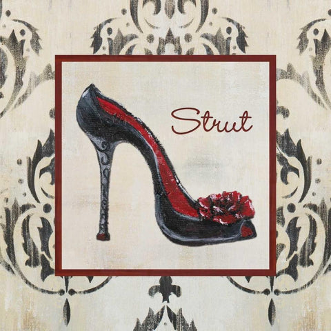 Strut Shoe White Modern Wood Framed Art Print by Hakimipour-Ritter