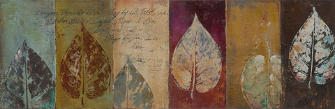 Otono II White Modern Wood Framed Art Print with Double Matting by Pinto, Patricia