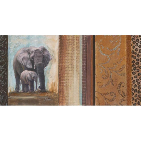 Africa Mia II White Modern Wood Framed Art Print by Pinto, Patricia