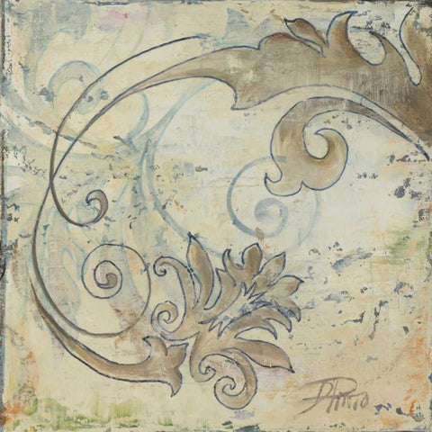 Moroccan Square III Black Ornate Wood Framed Art Print with Double Matting by Pinto, Patricia