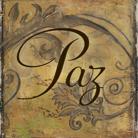 Paz White Modern Wood Framed Art Print by Pinto, Patricia
