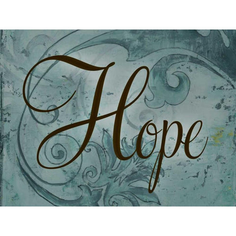 Hope Black Modern Wood Framed Art Print by Pinto, Patricia